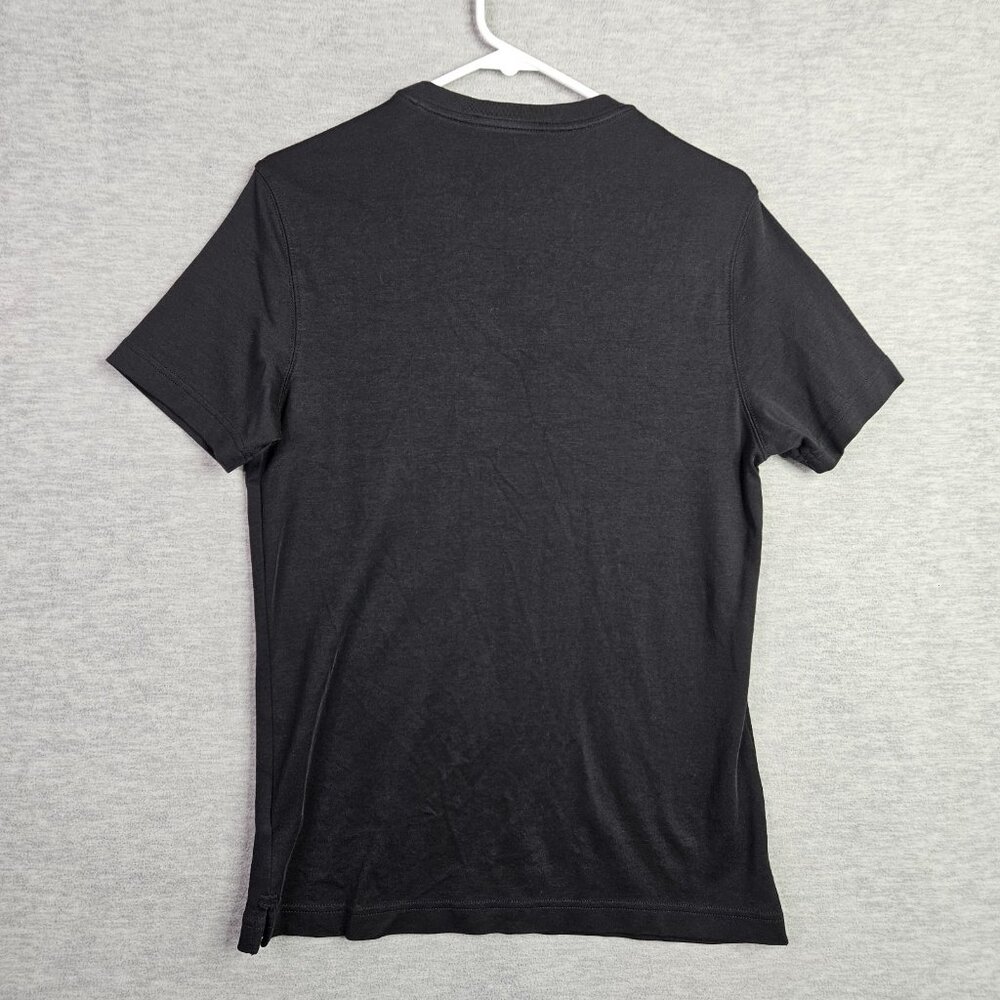ROBERT BARAKETI Men's Casual Black Short Sleeve Pima Cotton T-shirt Size S - Picture 2 of 8